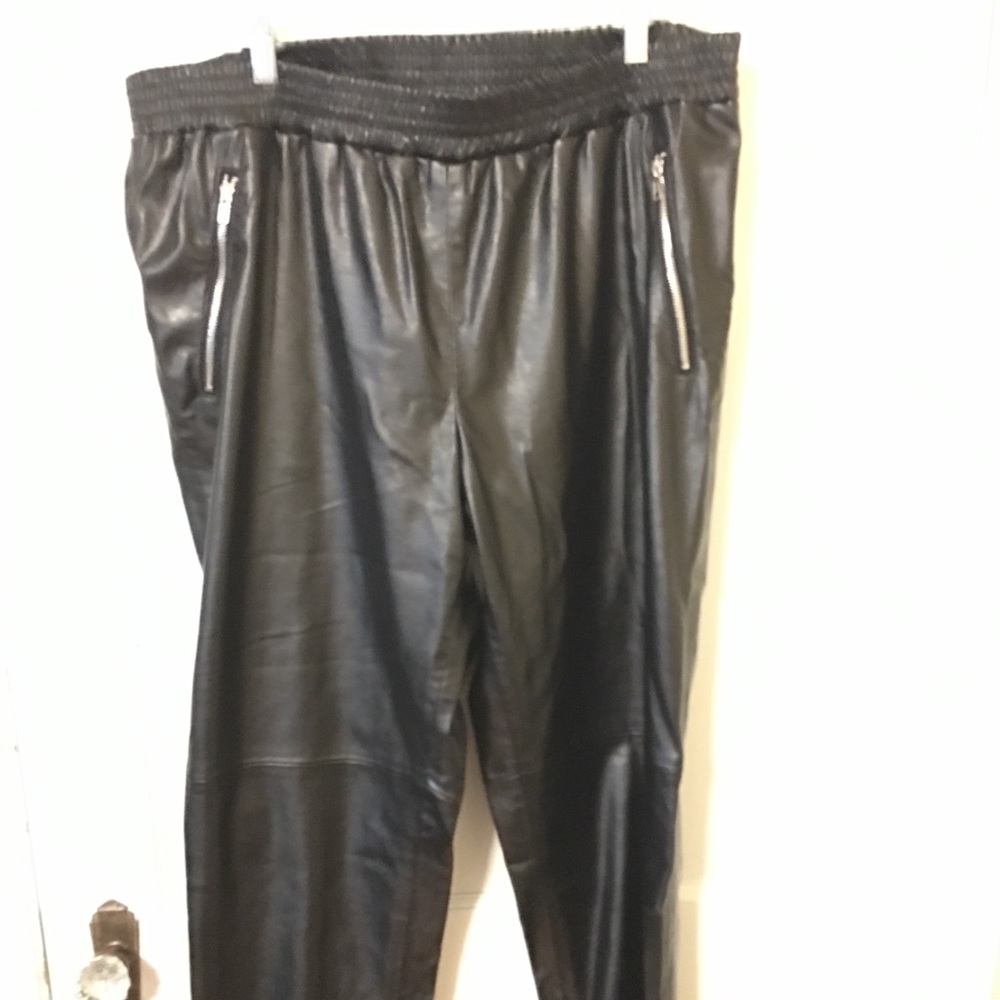 Eloquii Black faux Leather Pants